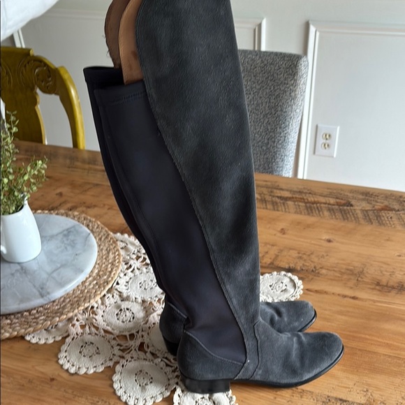 Corso Como charcoal Grey Over the Knee Boots Sleek Design - Picture 1 of 8